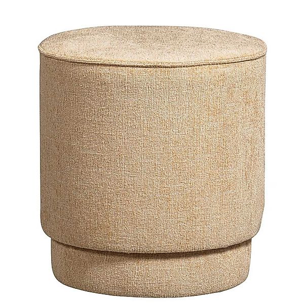 Hocker Polsterhocker aus Chenillegewebe in runder Form günstig online kaufen