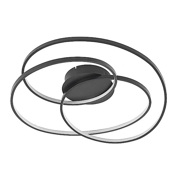 Lindby LED Deckenleuchte Kateryna 9639540 Dimmbar Modern in Schwarz 1-flamm günstig online kaufen