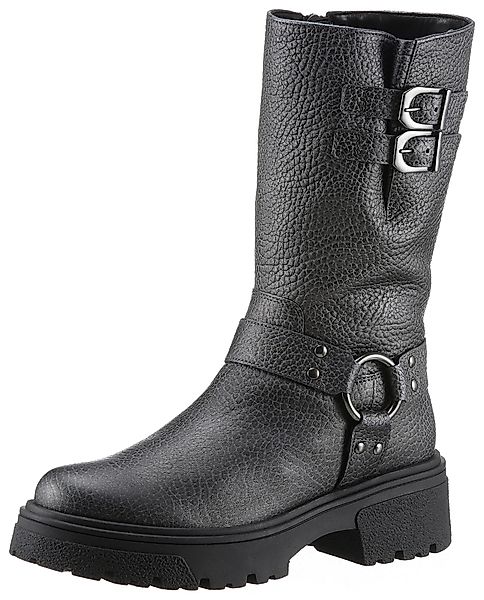 Gabor Bikerboots, Blockabsatz, Plateau, Stiefelette, Kurzstiefel günstig online kaufen