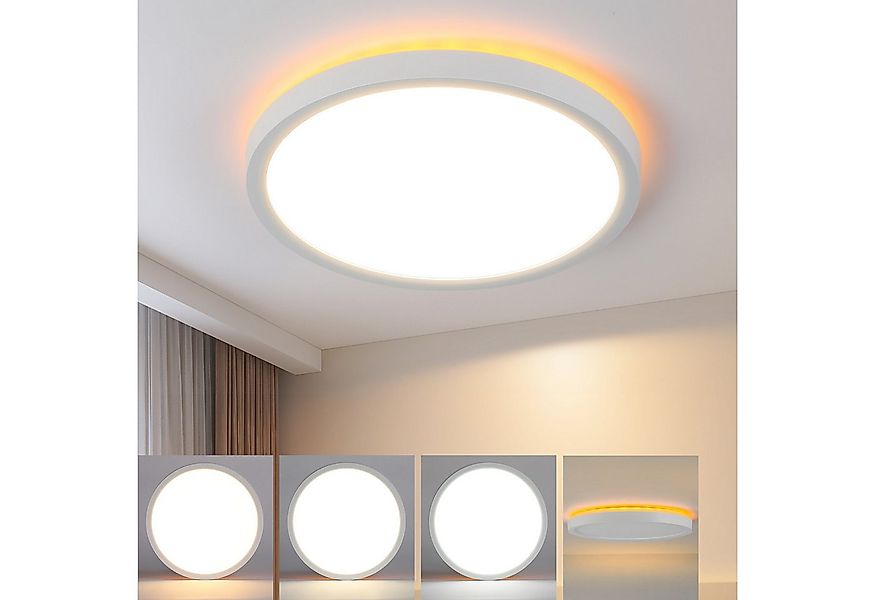 ZMH LED Deckenleuchte Wohnzimmer ∅22CM 18W Dimmbar Küchenlampe für Schlafzi günstig online kaufen