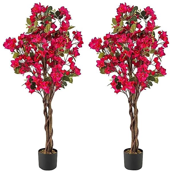 Costway Künstlicher Bougainvillea Baum für Büro Garten Rosa 120 cm günstig online kaufen