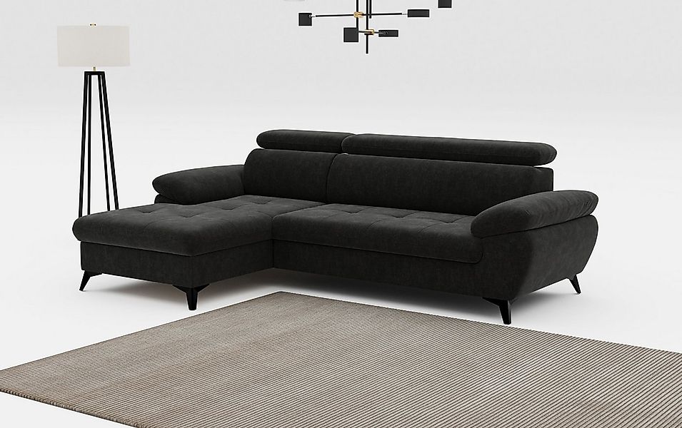COTTA Ecksofa Hudson L-Form, mit Kopfteilverstellung, wahlweise mit Bettfun günstig online kaufen