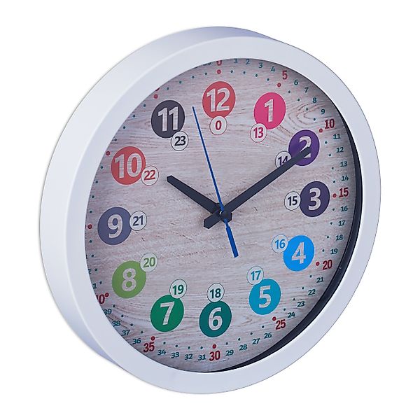 relaxdays Wanduhr Weiße Wanduhr für Kinder günstig online kaufen