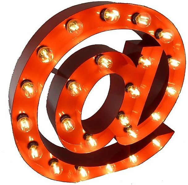 MARQUEE LIGHTS LED Dekolicht @-Sign, ohne Leuchtmittel, Warmweiß, Wandlampe günstig online kaufen