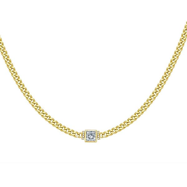 Sternvoll Goldkette IGI zert. VVS Cuban Collier 0.57 ct Diamanten 750 Gold, günstig online kaufen
