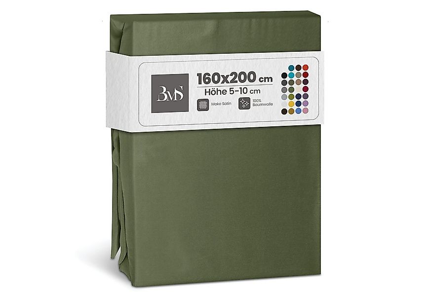 BETTWAESCHE-MIT-STIL Spannbettlaken Mako Satin Spannbettlaken, Topper 5-10 günstig online kaufen