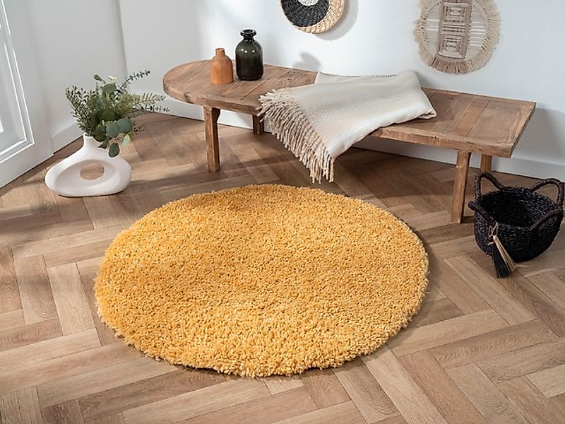 Myflair Möbel & Accessoires Hochflor-Teppich »My Shaggy«, rund, 37 mm Höhe, günstig online kaufen