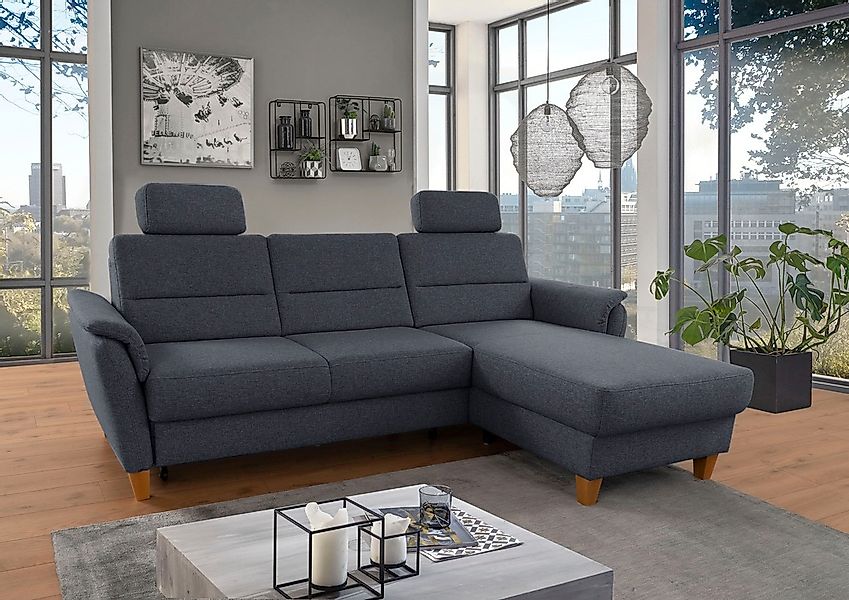 Home affaire Ecksofa "Palmera L-Form, B: 244 cm" optional Bettfunktion & Be günstig online kaufen