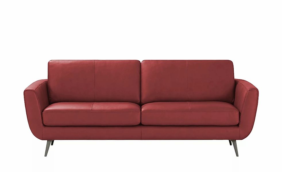 SOHO Ledersofa  Smilla ¦ rot ¦ Maße (cm): B: 217 H: 85 T: 93.0 Polstermöbel günstig online kaufen