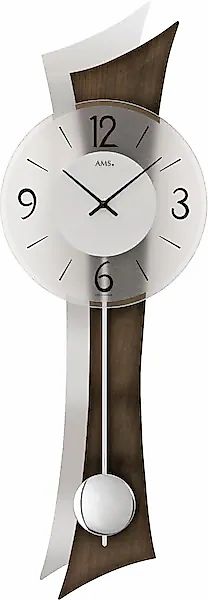 AMS Pendelwanduhr »W7425/1«, Quarzuhr, Holz-/Aluminiumgehäuse,Esszimmer,Woh günstig online kaufen