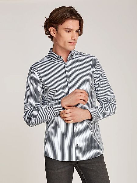 Calvin Klein Langarmhemd "POPLIN STRETCH STRIPE SHIRT" mit Streifenmuster u günstig online kaufen