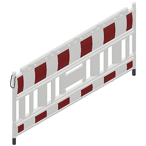 Schake Euro2-Absperrschranken RA2/B Ohne Lampenadapter Weiß-Rot günstig online kaufen