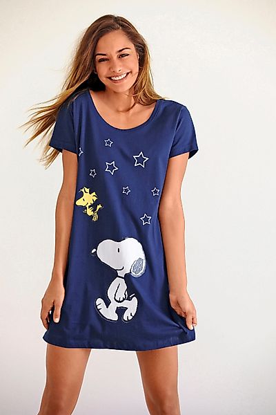 PEANUTS Sleepshirt mit Snoopy-Print in Minilänge günstig online kaufen