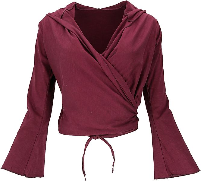 Guru-Shop Longsleeve Wickelshirt, Yogashirt, Langarmshirt mit.. günstig online kaufen