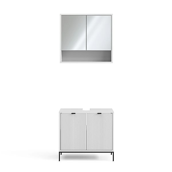 Vicco Badmöbel-Set Eliza, Weiß, 2 Teile, günstig online kaufen