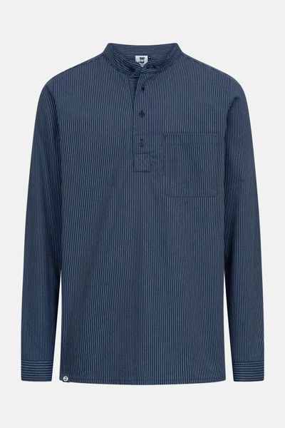 HANSEHELD Langarmhemd Fischerhemd Stehkragen Herren Hemd günstig online kaufen