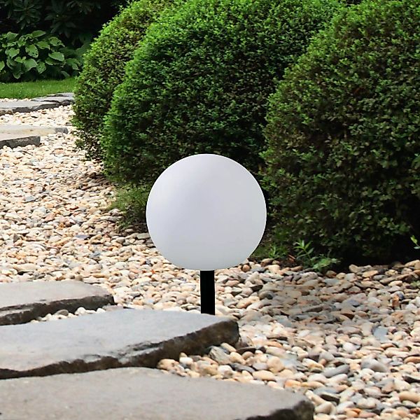 Lindby LED-Solarlampen Lago, RGBW, 3er-Set, Kugeln, Erdspieß günstig online kaufen