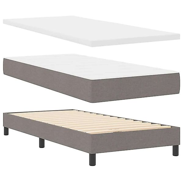 vidaXL Boxspringbett mit Matratze Taupe 80 x 200 cm 3341010 günstig online kaufen