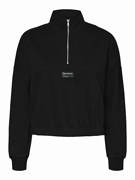 NOISY MAY Cropped Sweatshirt Damen Schwarz günstig online kaufen