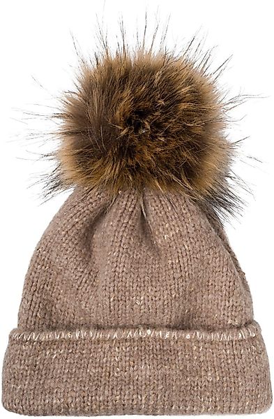 styleBREAKER Bommelmütze Strick Bommelmütze Einfarbig Pailletten günstig online kaufen