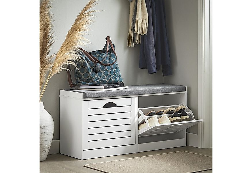 SoBuy Schuhkipper FSR62, Sitzkommode mit Sitzfläche Schuhtruhe 2 Klappen mi günstig online kaufen