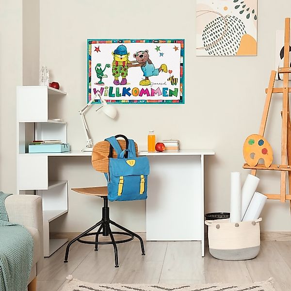 LuckyLinde Leinwandbild »Der kleine Tiger und der kleine Bär - Willkommen« günstig online kaufen