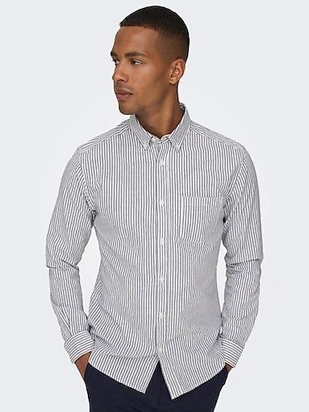 ONLY & SONS Langarmhemd ONSALVARO LS OXFORD STRIPE SHIRT günstig online kaufen