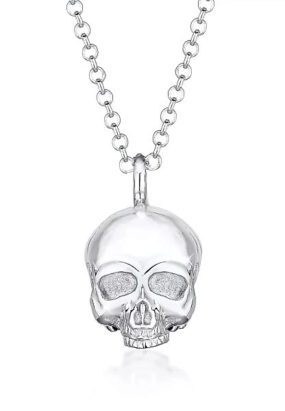Kuzzoi Lange Kette "Totenkopf Schädel Gothic 925 Sterling Silber" günstig online kaufen