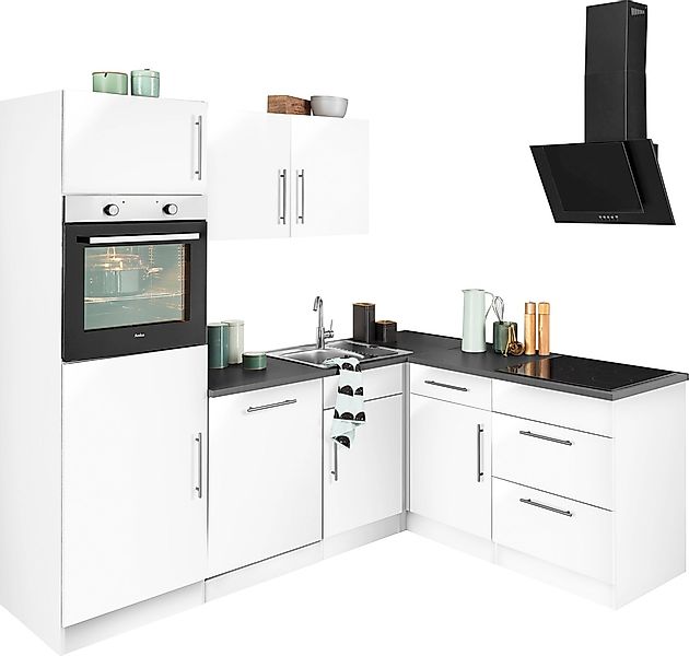 wiho Küchen Winkelküche "Cali", mit E-Geräten, Stellbreite 230 x 170 cm günstig online kaufen