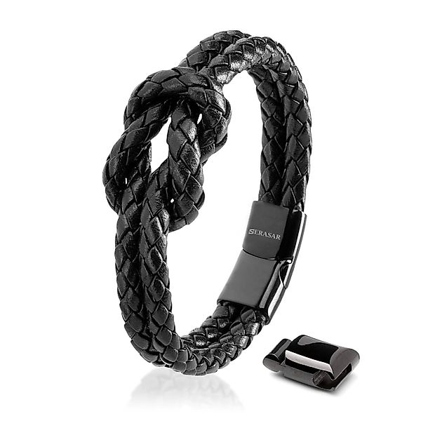 SERASAR Lederarmband Leder Damenarmband "Knot" (Klassisch, günstig online kaufen