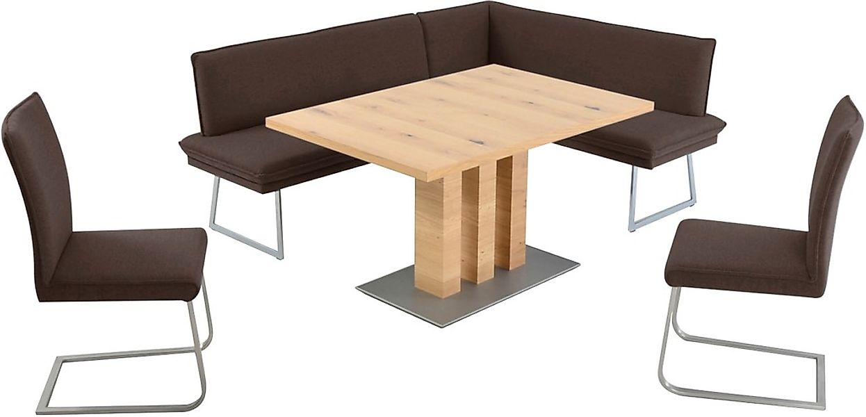 K+W Komfort & Wohnen Essgruppe "Santos III" 4 Stk. tlg. gepolsterte Eckbank günstig online kaufen