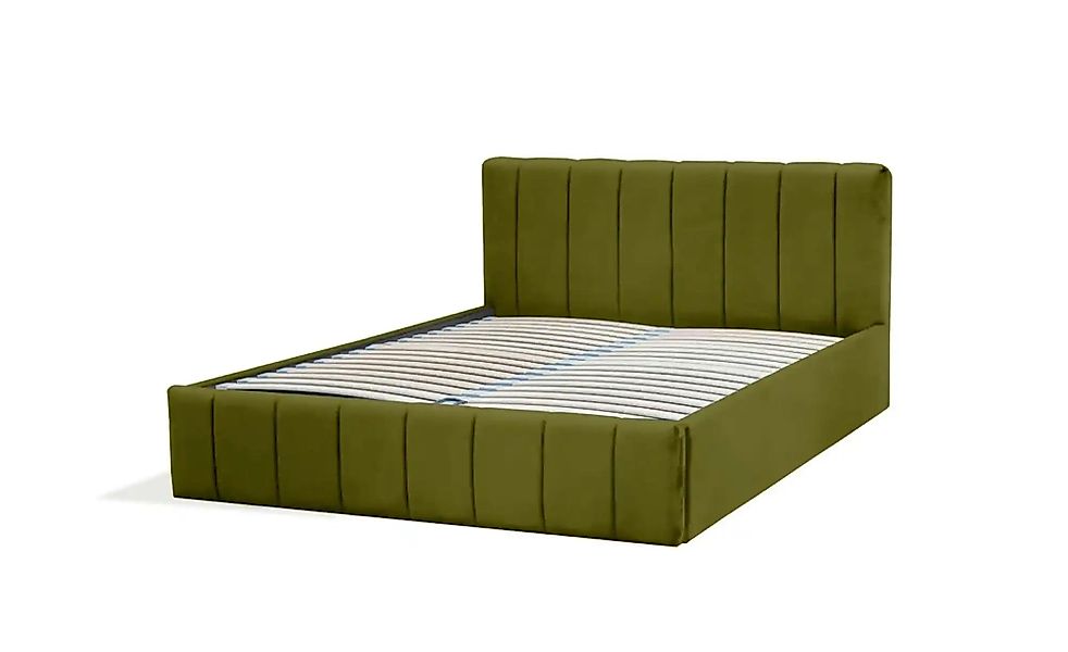 Polsterbett mit Bettkasten Nina ¦ grün ¦ Maße (cm): B: 129 H: 85 Betten > P günstig online kaufen