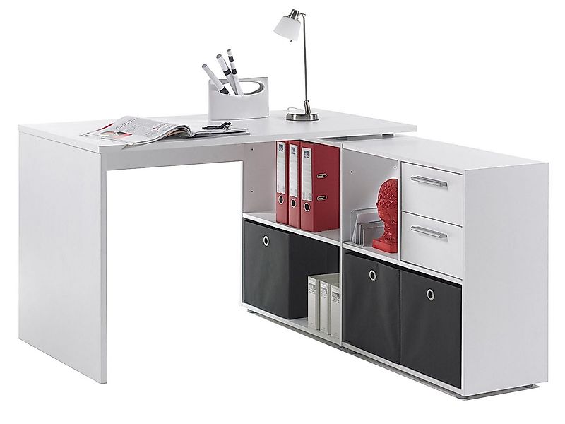 möbelando Eckschreibtisch 121 x 78,4 x 136,5 cm (B/H/T) günstig online kaufen
