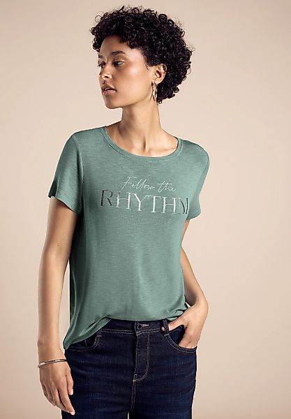 STREET ONE Rundhalsshirt "RHYTHM", mit Schriftzug günstig online kaufen