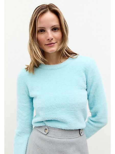 MORE&MORE Rundhalspullover superweicher, haariger Kuschelpullover günstig online kaufen