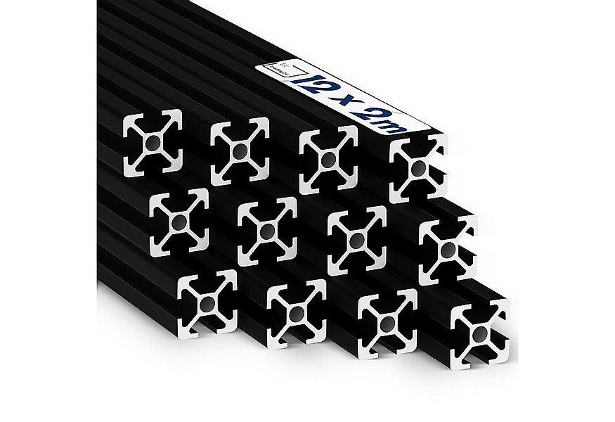 tktrading24 Profil 12x Alu Profil 20x20mm 2m Montage-, Konstruktionsprofil günstig online kaufen