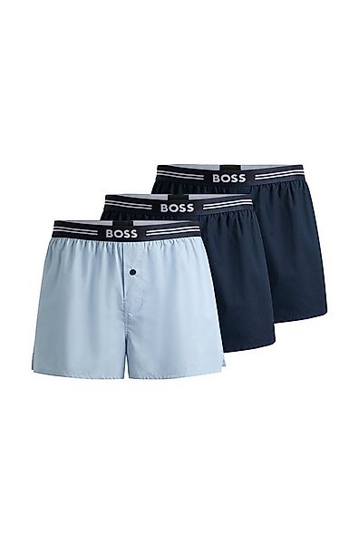 BOSS Boxershorts 3P Woven Boxer (Packung, 3-St., 3er Pack) mit Eingriff mit günstig online kaufen
