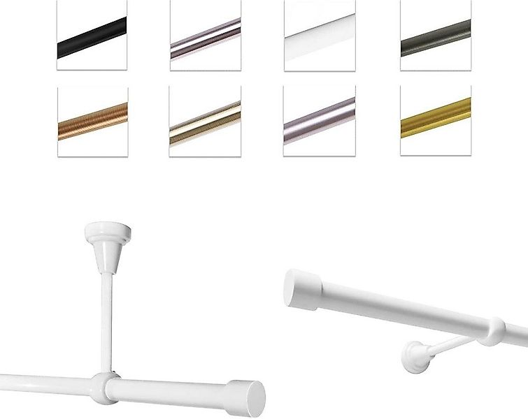 MDEKOR Gardinenstange Vorhangstange 19mm, 1-läufig, 1-läufig günstig online kaufen