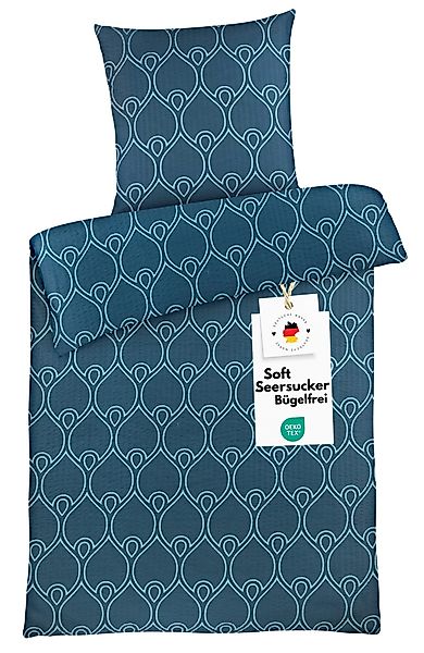 Carpe Sonno Bettwäsche Seersucker 135x200 Mikrofaser Bügelfrei Reißverschlu günstig online kaufen
