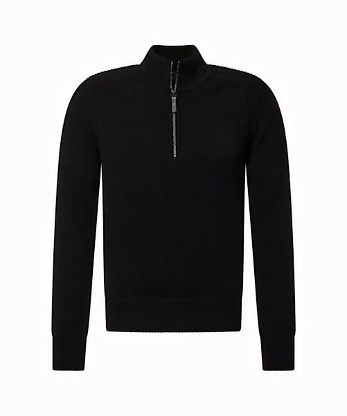 Pierre Cardin Strickpullover Pierre Cardin Pullover Troyer zip - dunkelblau günstig online kaufen