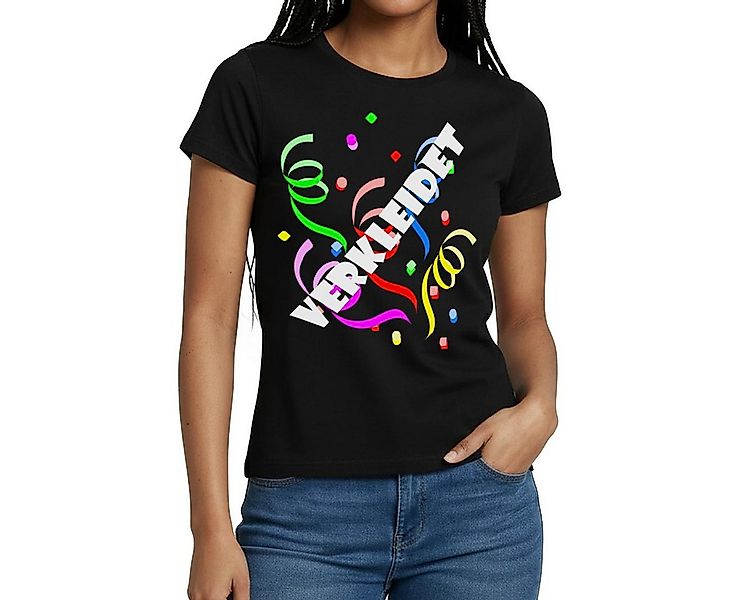 Spreadshirt T-Shirt Verkleidet Konfetti Luftschlangen Karneval Frauen T-Shi günstig online kaufen