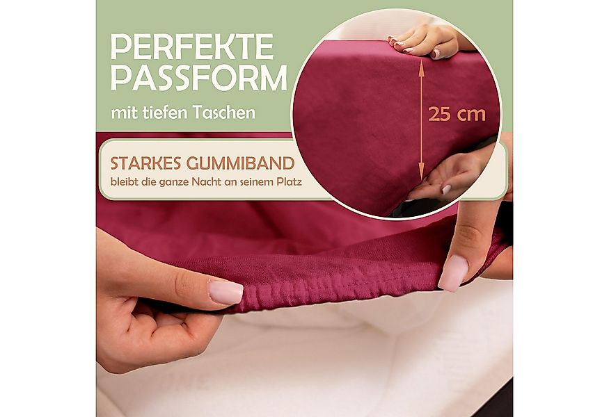 NatureMark Spannbettlaken gebürstete Mikrofaser Spannbettlaken 2er-Pack, Po günstig online kaufen