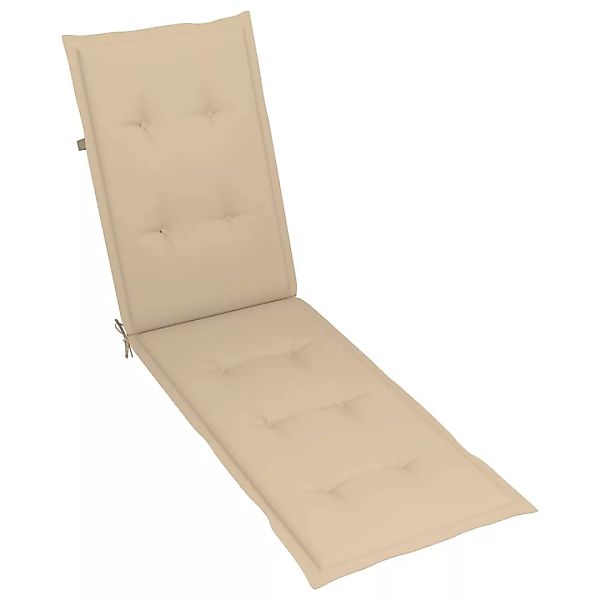 Liegestuhl-auflage Beige (75+105)x50x4 Cm günstig online kaufen