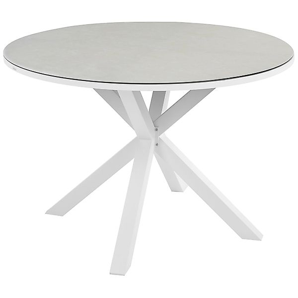 Beliani Runder Tisch MALETTO Taupe 120x120x75 günstig online kaufen