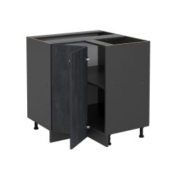 Vicco Fame-Line Küchenzeile Dunkelblau Hochglanz/Weiß 160.5 x 190 cm AP Eic günstig online kaufen
