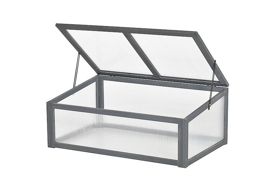 Outsunny Hochbeet mit Abdeckung, UV Schutz, lichtdurchlässig (Frühbeet Holz günstig online kaufen