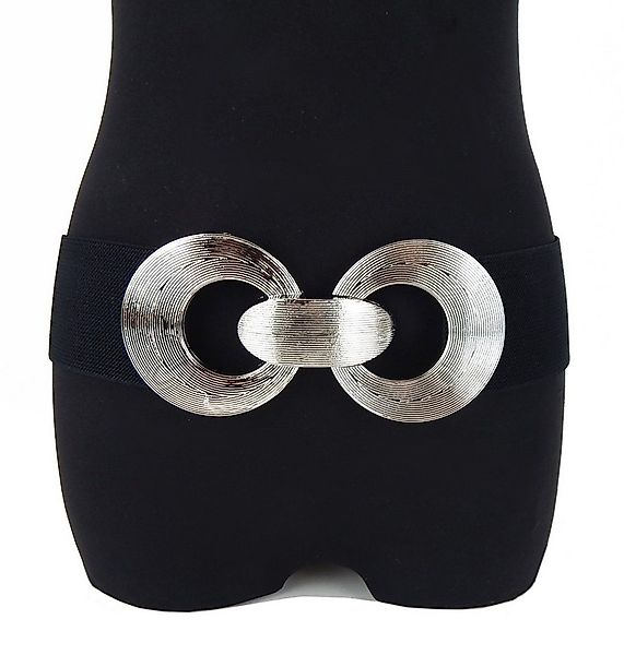 Ella Jonte Stretchgürtel schwarz silber oder gold elastischer Gürtel 75 - 9 günstig online kaufen