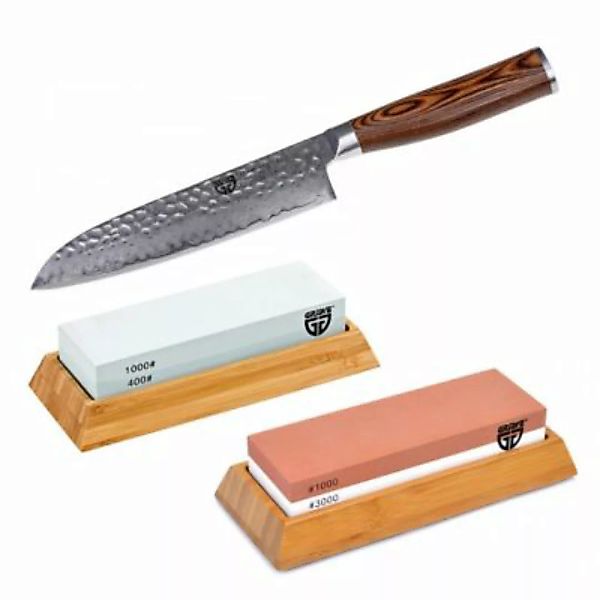 GRÄWE® Damaszener Messer-Set HAMMERSCHLAG braun günstig online kaufen