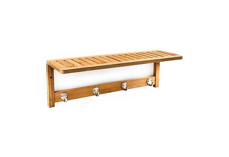 relaxdays Wandgarderobe Wandregal mit Hakenleiste günstig online kaufen