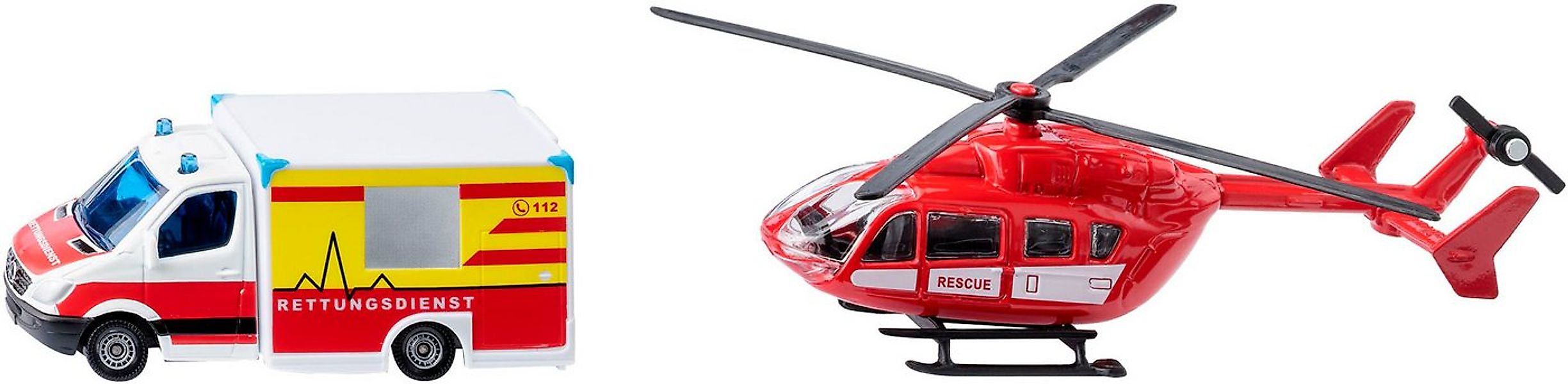 Siku Spielzeug-Krankenwagen SIKU Super, Mercedes-Benz Rettungswagen und Hel günstig online kaufen